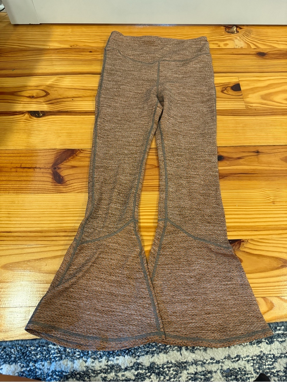 FP Movement by Free People Heathered Brown Flared Leggings